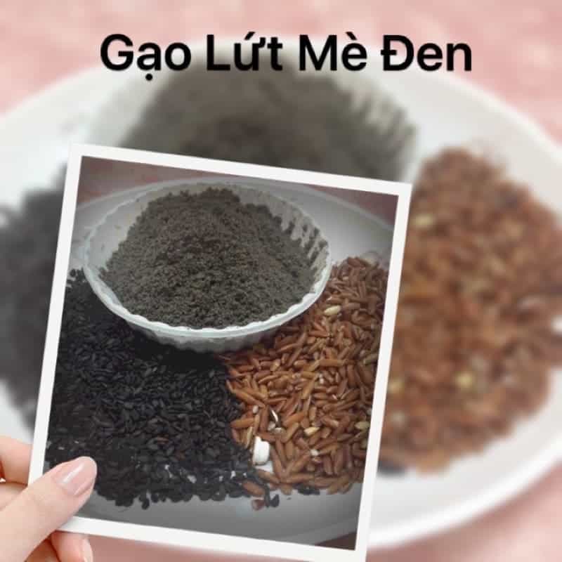 nguyên liệu làm sữa gạo lứt mè đen lợi sữa